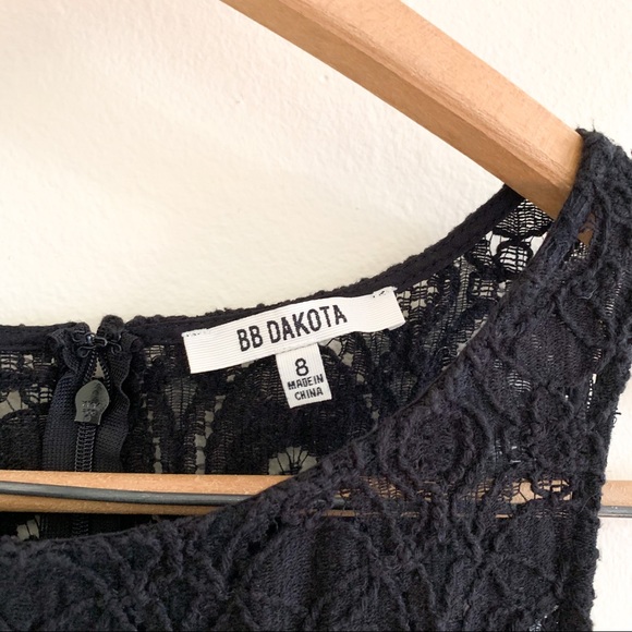 BB Dakota Renley Black Lace Fit & Flare Mini Dress - Picture 4 of 7